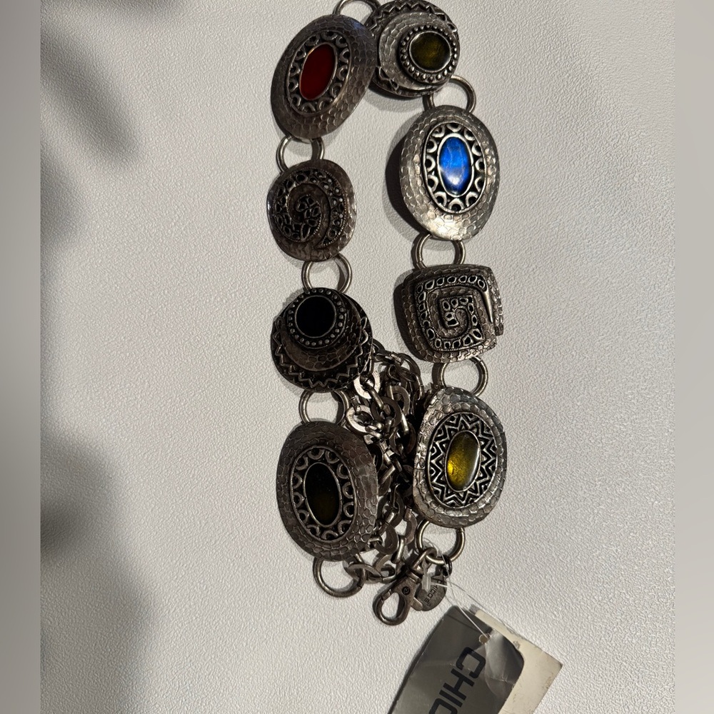 Vtg Chico’s Keys Chain Belt Silver - Picture 2 of 13